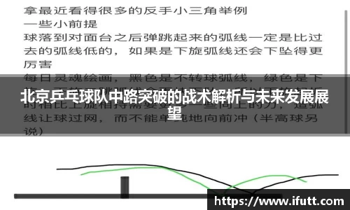 北京乒乓球队中路突破的战术解析与未来发展展望
